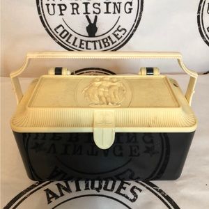 Vintage 70's 3 Graces Hard Plastic Make Up Case, Box Purse Greek
